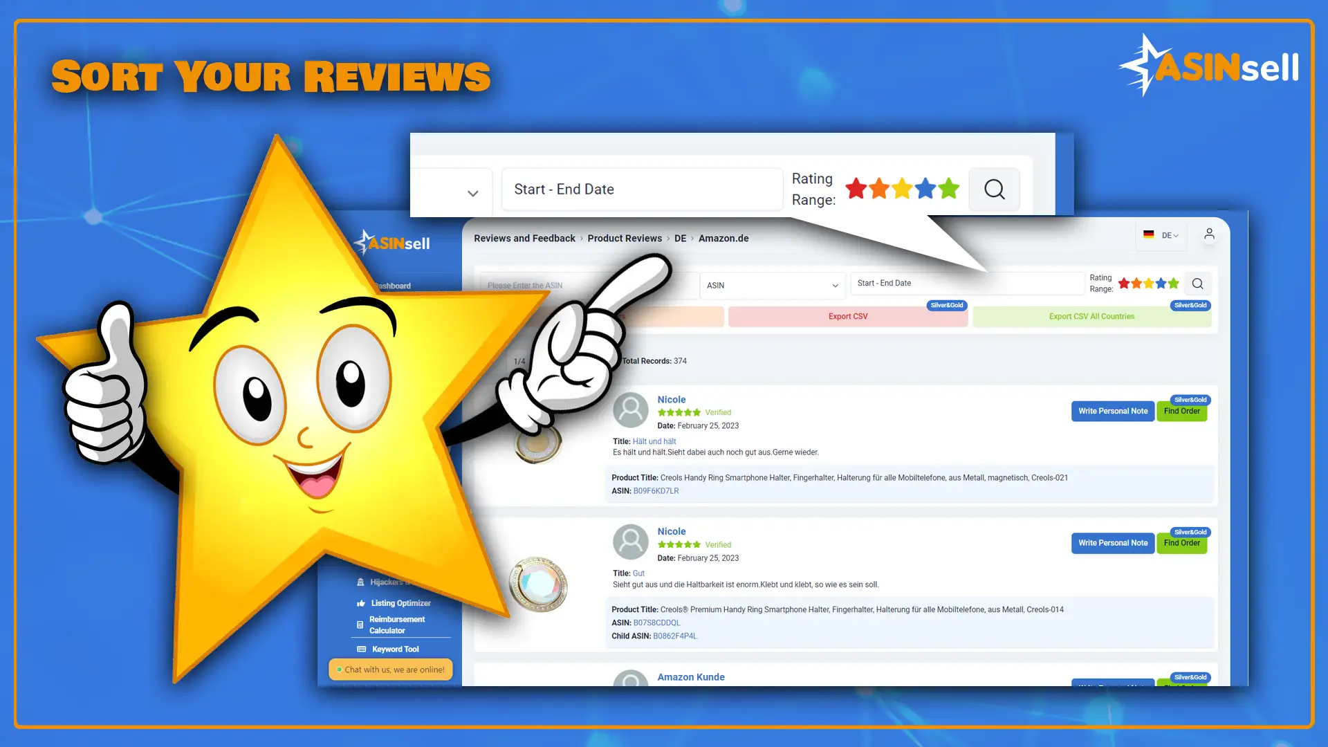 SORT YOUR Reviews