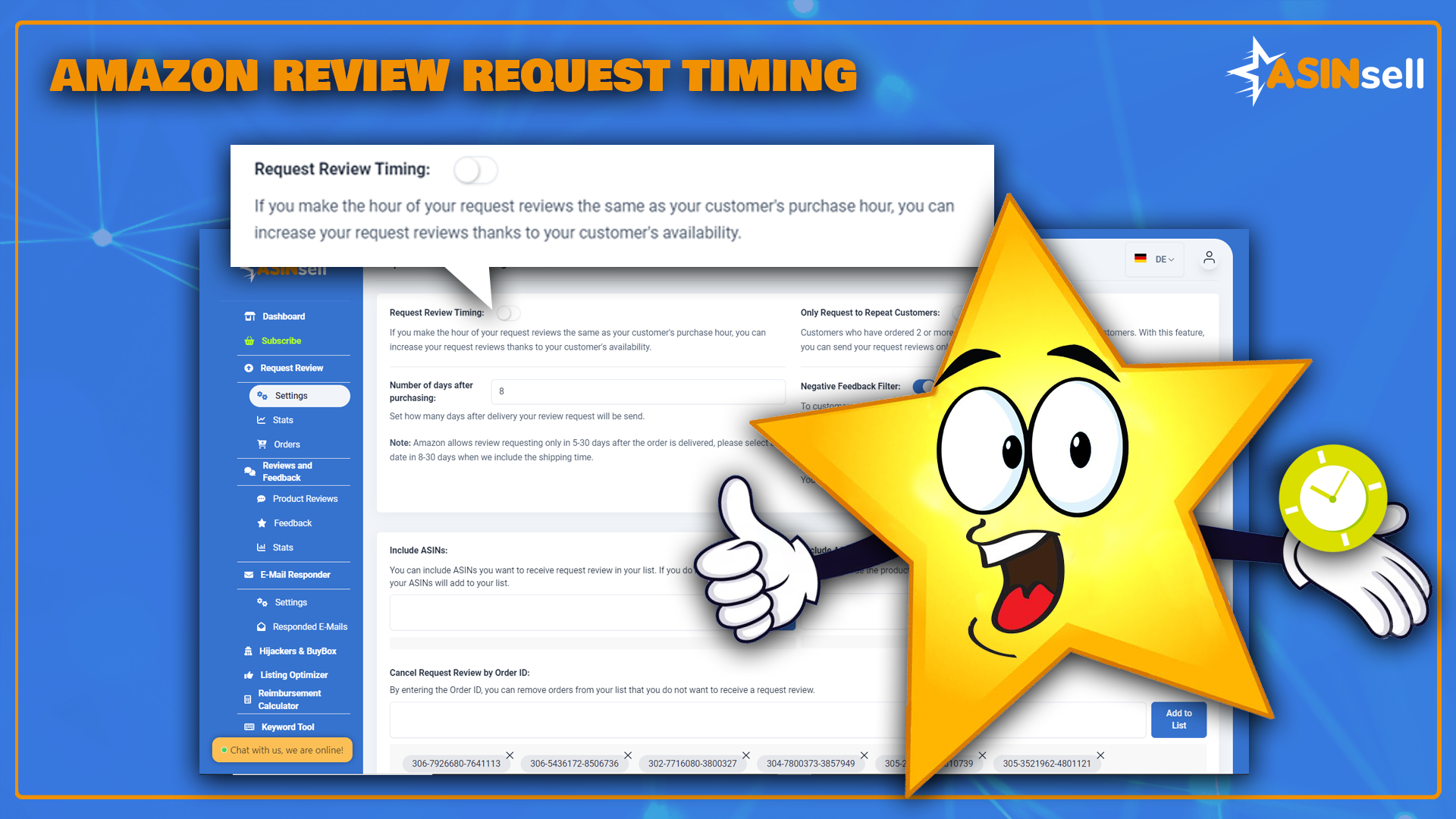 REVIEW REQUEST TIMING